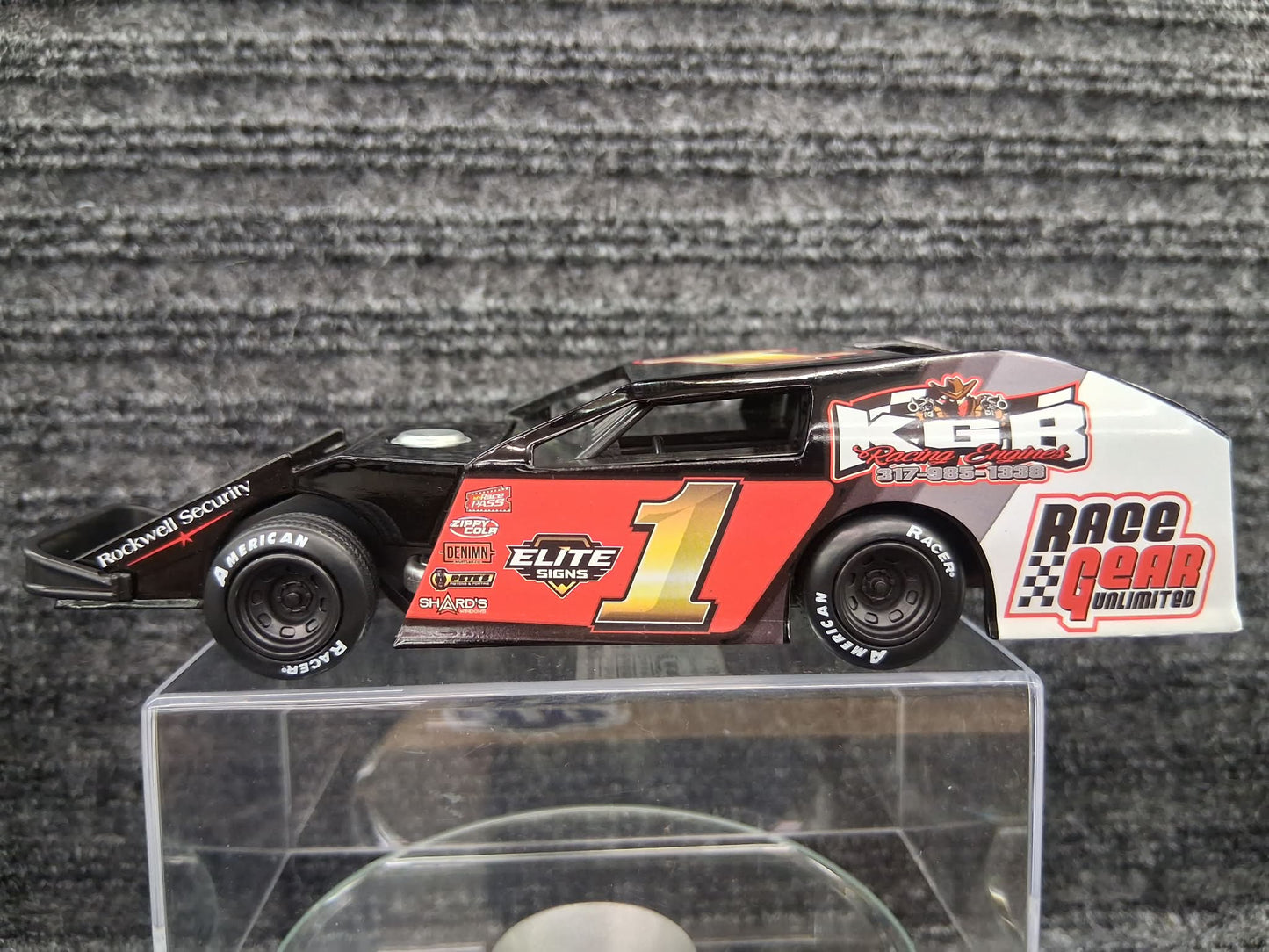Dirt Track Series- #1 Dirt Modified- Black- Diecast Pull Back