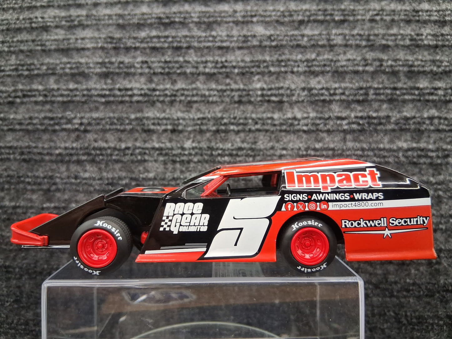 Dirt Track Series- #5 Dirt Modified- Red- Diecast Pull Back