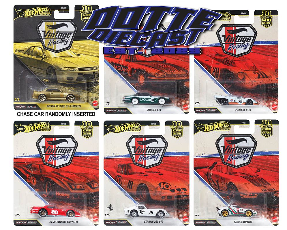 Hot Wheels Car Culture 2026 T Vintage Racing Series (Set of 5 pcs