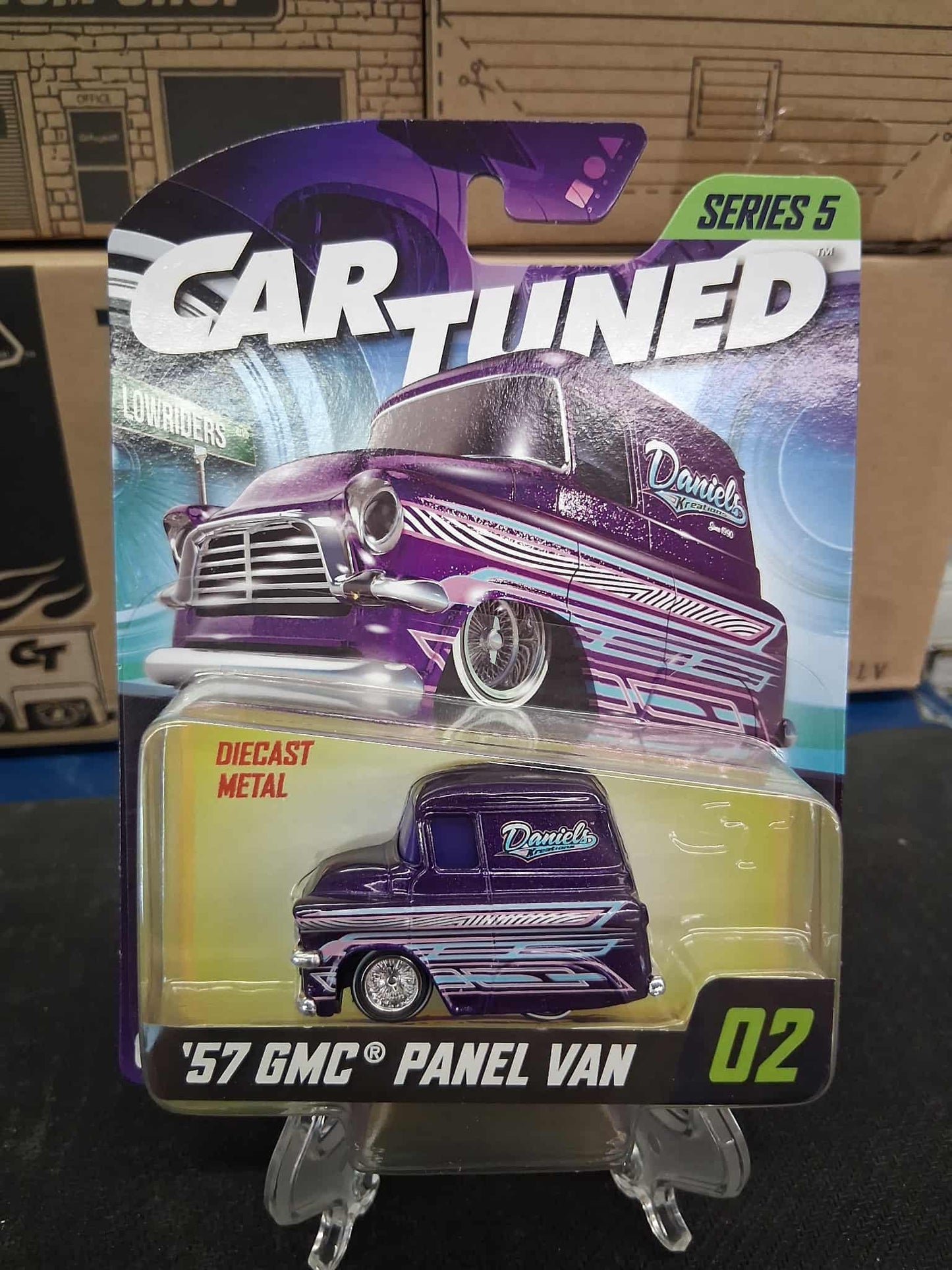Car Tuned Series 5- '57 Chevy Panel Van- Lowriders- Purple