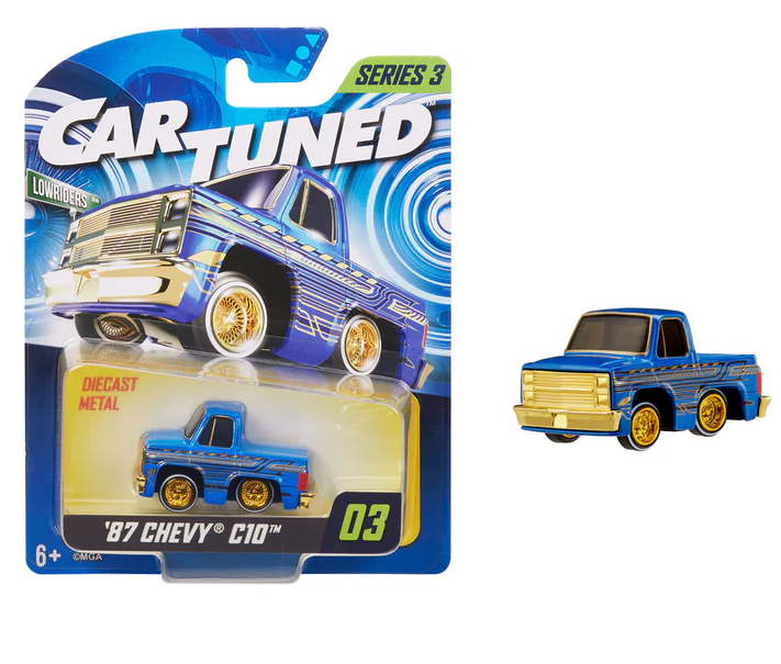 CarTuned Series 3 - 1987 Chevy C10 (Lowrider) - Kandy Blue Diecast Vehicle