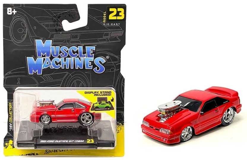 Muscle Machines 1:64 1993 Ford Mustang SVT Cobra Red