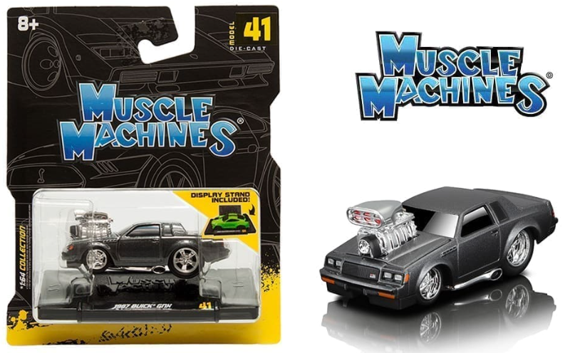 Muscle Machines 1:64 1987 Buick GNX - Dark Grey Metallic - Series 7 Model 41