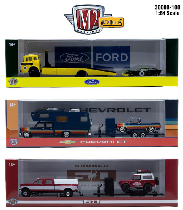 M2 Machines 1:64 Auto-Haulers Release 100 3pc set (PRE-ORDER)