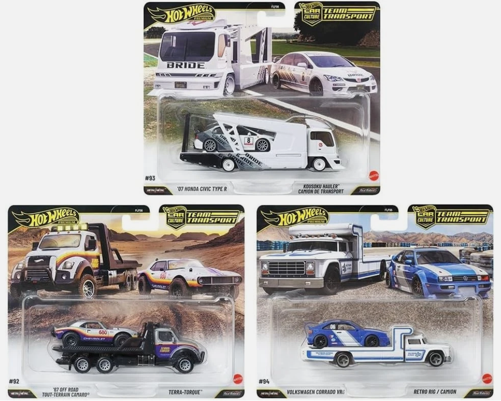 Hot Wheels 2026 Car Culture Team Transport L Set of 3 Cars