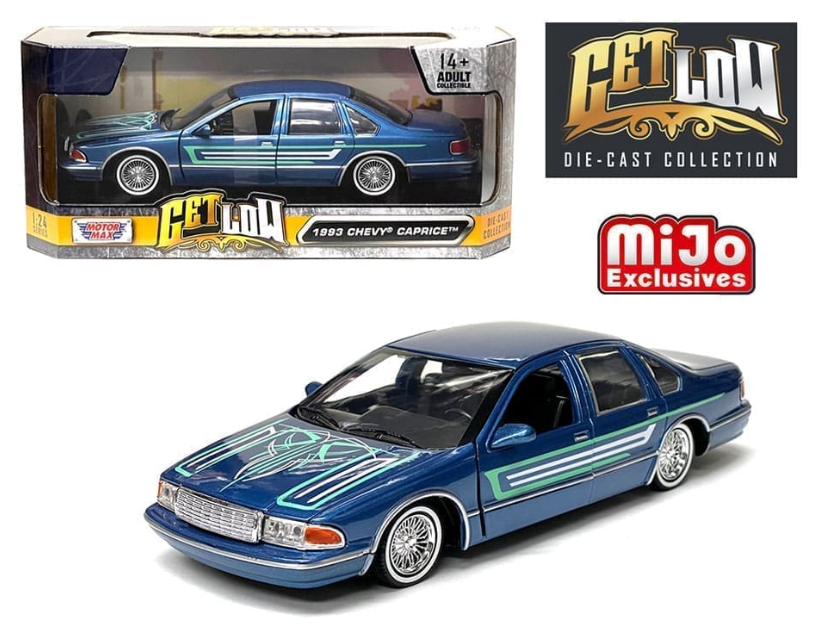 Motor Max 1:24 1993 Chevrolet Caprice – Blue – Lowrider – Get Low