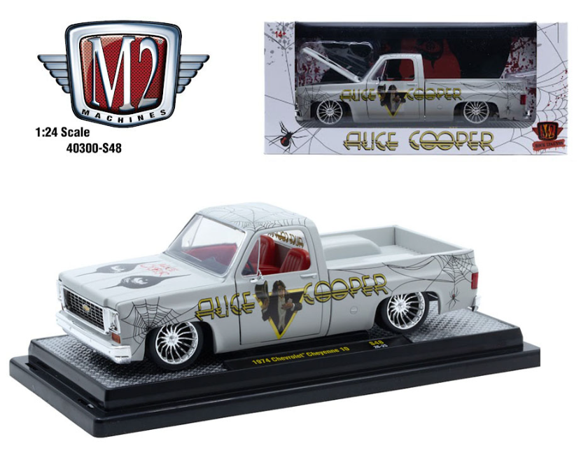 (PRE-ORDER) M2 Machines S48 Alice Cooper '74 Chevrolet Cheyenne 10- 1:24