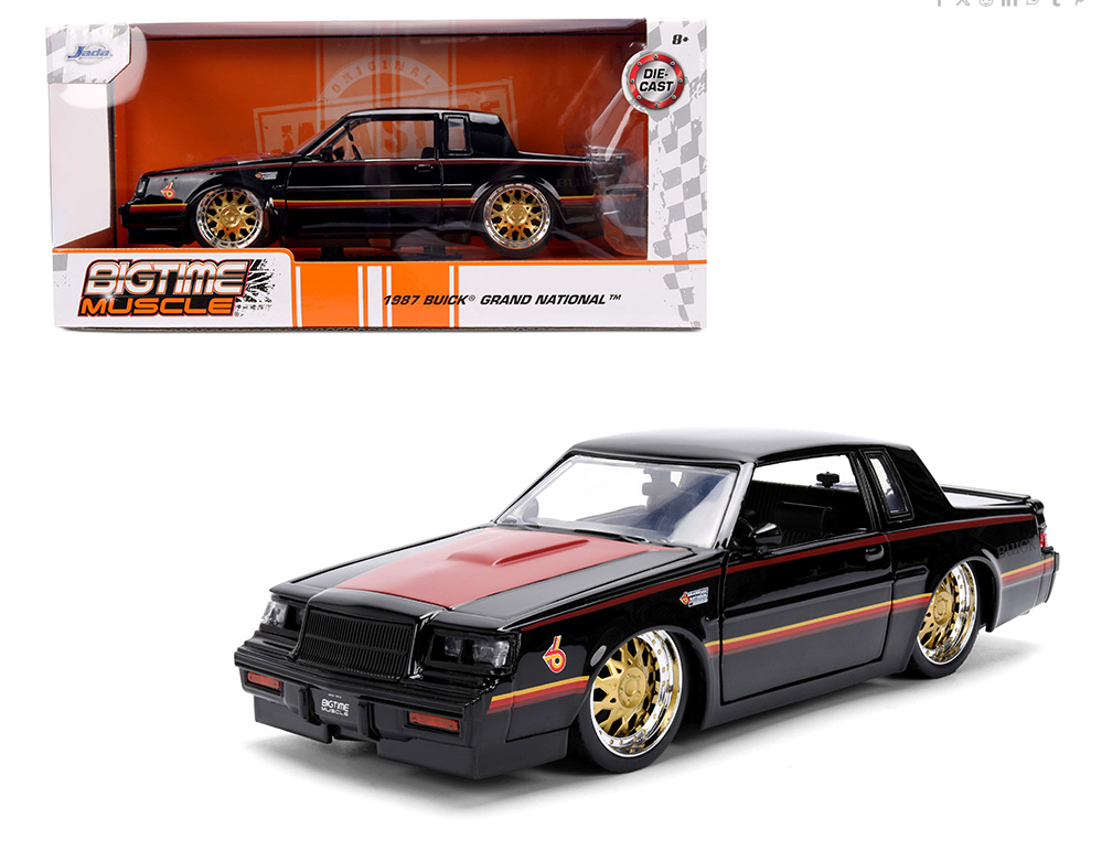 Jada- '87 Buick Grand National Big Time Muscle (Black w Red Stripe)**PRE ORDER**
