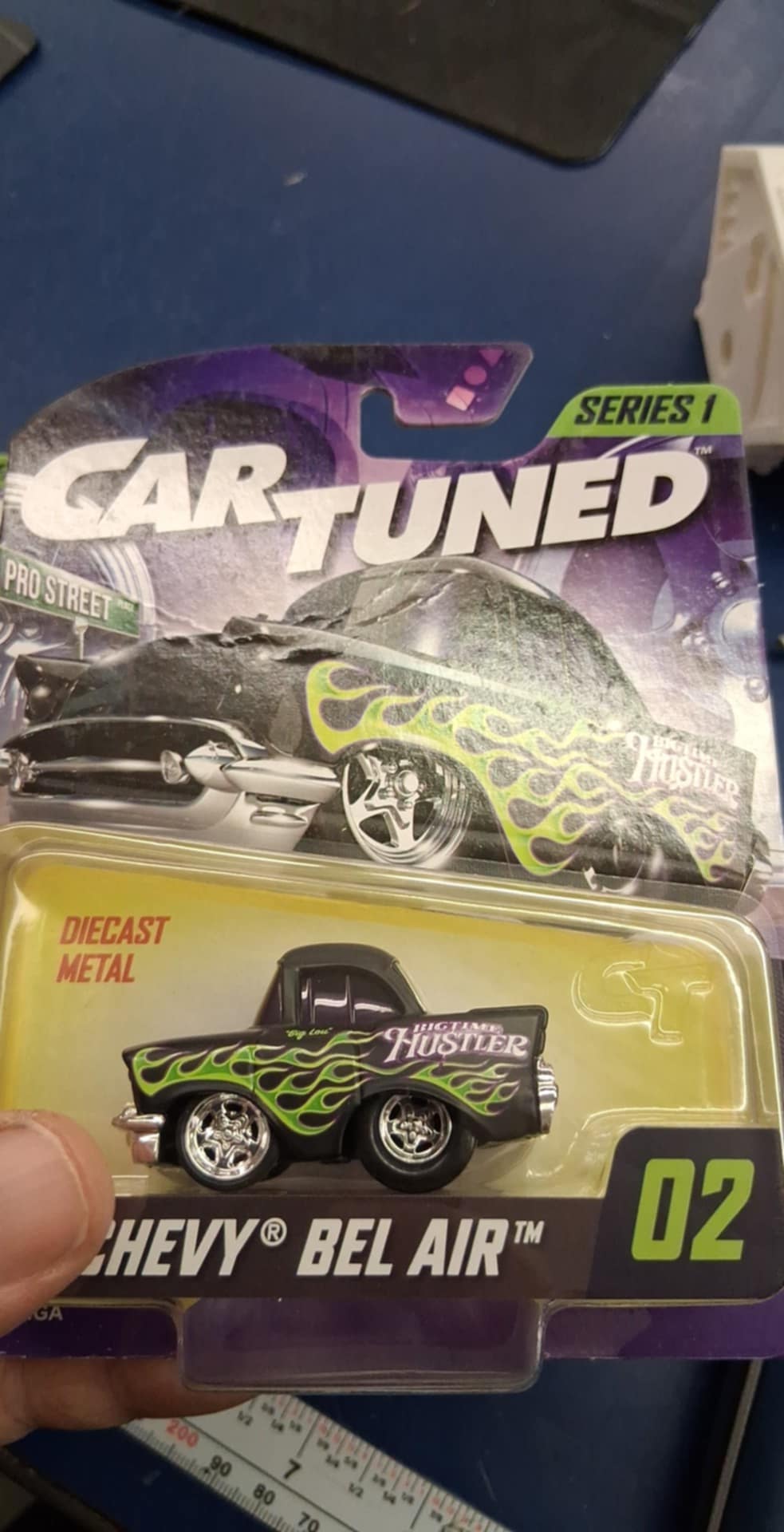 CarTuned Series 1 - '57 Chevy Bel Air (Pro Street) Black DAMAGED CARD