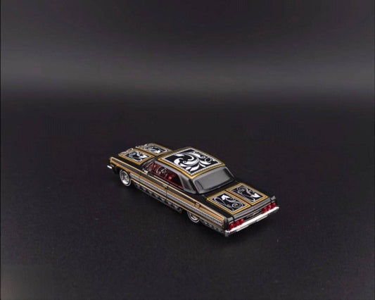(PRE-ORDER)FINE WORKS '64 Chevrolet Impala-Lowrider(Black, Gold &White)