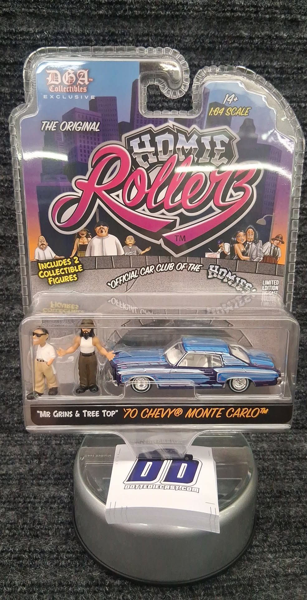 HOMIE ROLLERZ 2025 SERIES 1 W/FIGURES 1/64 GREENLIGHT & DG- '70 Chevy Monte Carlo- Blue
