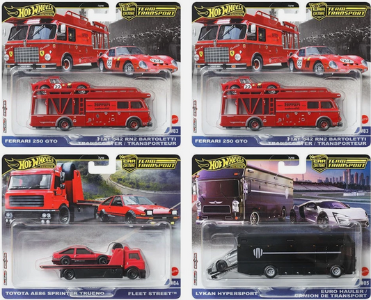 HOT WHEELS - TEAM TRANSPORT 2025 "H" 4PC SET