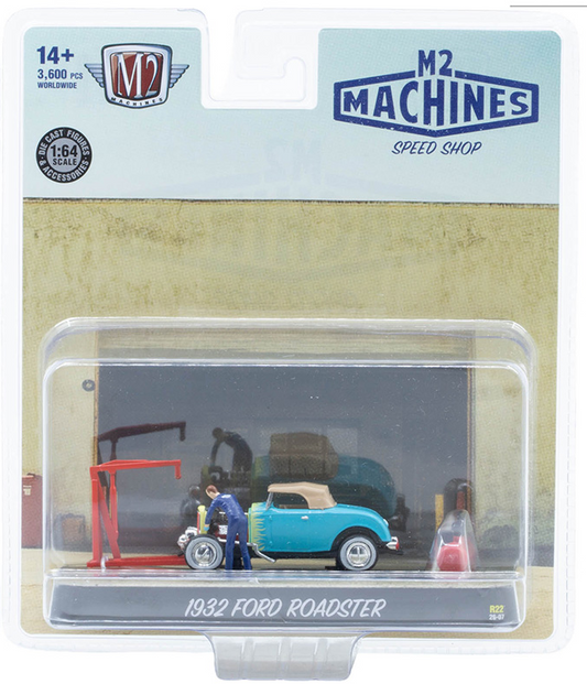 (PRE-ORDER) M2 Machines '32 Ford Roadster in Blue - Speed Shop