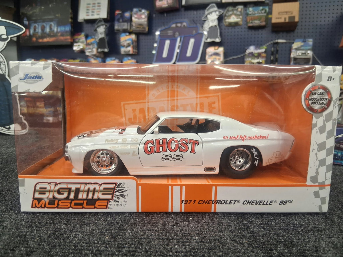 Jada 1:24 1971 Chevrolet Chevelle SS ‘Ghost SS’ – White Metallic – Bigtime Muscle