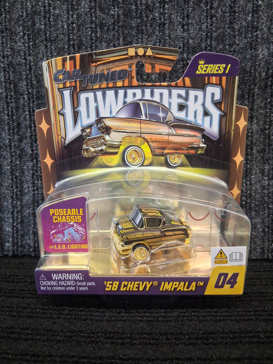 Car Tuned Lowrider Club Series 1- '58 Chevy Impala - Brown