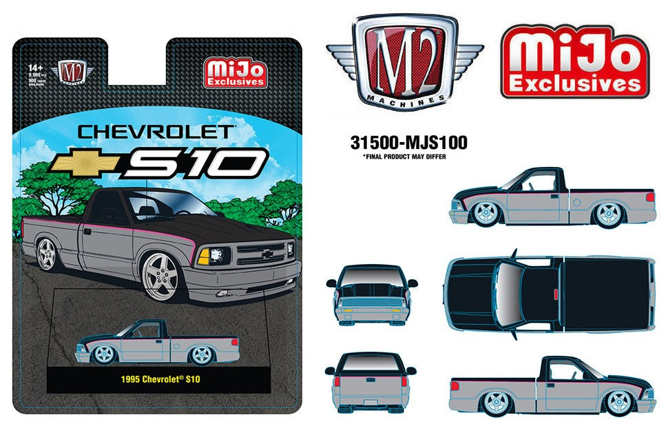 M2 Machines '95 Chevrolet S10 Custom -Silver with Black Two Tone – MiJo Exclusives**PRE-ORDER**