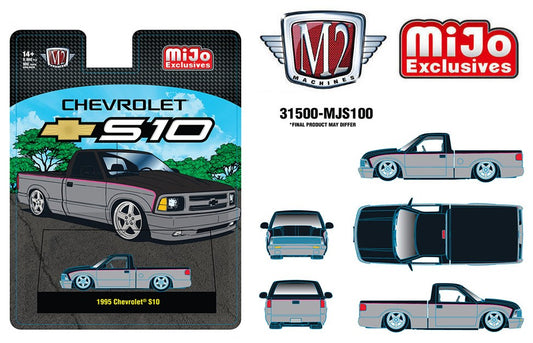 M2 Machines '95 Chevrolet S10 Custom -Silver with Black Two Tone – MiJo Exclusives**PRE-ORDER**