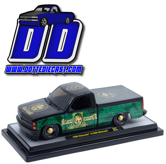 (PRE-ORDER)Alice Cooper - 1990 Chevrolet C1500 Silverado Pickup Truck in Green and Black