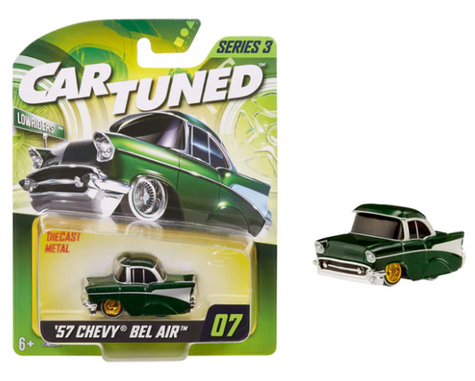 CarTuned Series 3 - 1957 Chevy Bel Air (Lowrider) - Kandy Green Diecast Vehicle