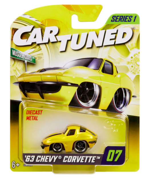 CarTuned Series 1 - 1963 Chevy Corvette (Muscle) Yellow Diecast Vehicle