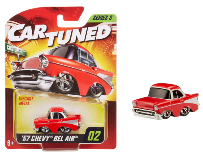CarTuned Series 3 - 1957 Chevy Bel Air (Custom) - Red Diecast Vehicle