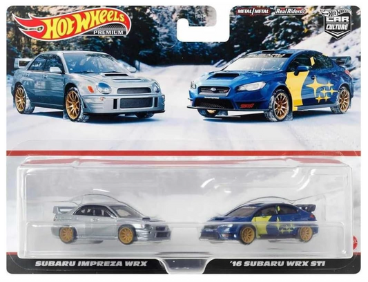 Hot Wheels HKF60 Premium 2-Pack Subaru Impreza WRX / '16 Subaru WRX STI