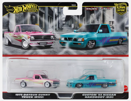 Hot Wheels Car Culture 2 pk- 75 Datsun Sunny/93 Nissan Hardbody