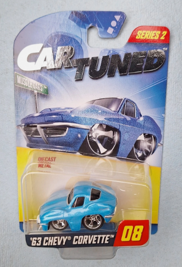 CarTuned Series 2 Walgreens - '63 Chevy Corvette (Muscle) - Blue Diecast Vehicle