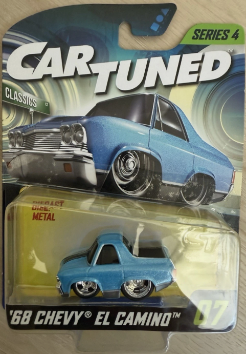 Cartuned series 4 - '68 Chevy El Camino (Classics) - Blue diecast vehicle