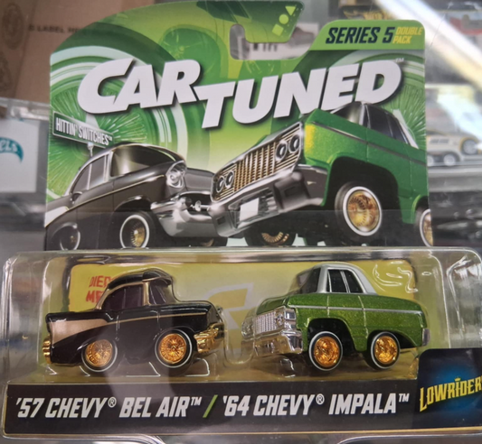 Car Tuned Series 5- '57 Chevy Bel Air, '64 Chevy Impala- 2 Pack