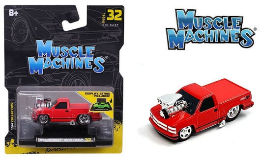 Muscle Machines 1:64 1993 Chevrolet 454 SS Pickup Truck Limited Edition – Red