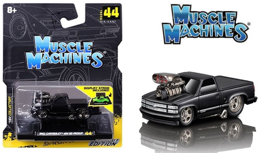 Muscle Machines 1:64 1993 Chevrolet 454 SS Pickup Truck – Blackout Edition Model 44