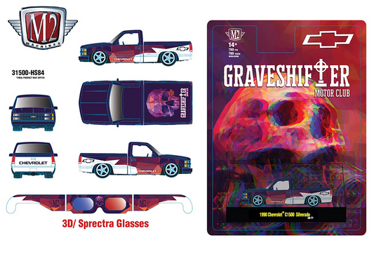 M2 Machines 1:64 '90 Chevrolet C1500 Silverado with 3D Sprectra Glasses – Hobby Exclusive **PRE-ORDER