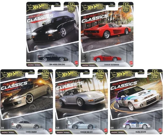 Hot Wheels 2026 Car Culture Modern Classics Case S (Set of 5 Cars)