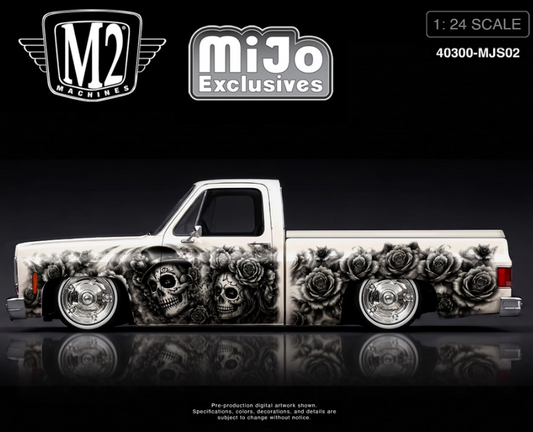 (Preorder) M2 Machines 1:24 1978 Chevrolet C10 Squarebody Custom “Dia De Los Muertos” Limited Edition 2,400 – MiJo Exclusive