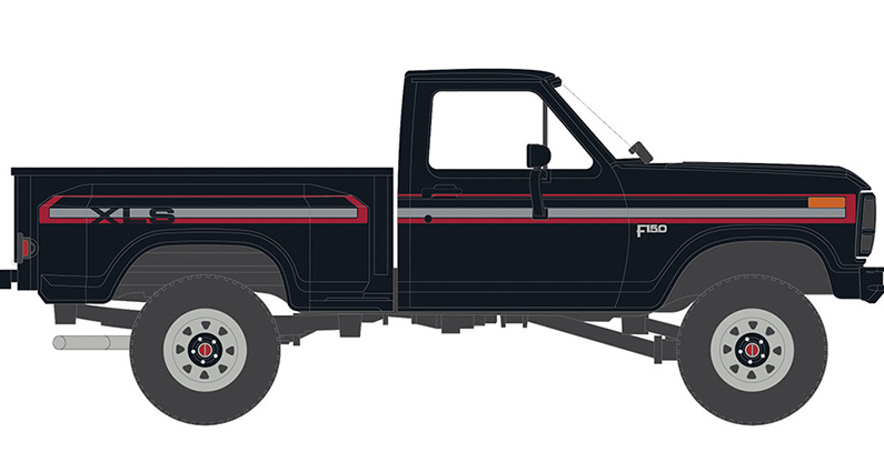 (PRE-ORDER) IXO '83 Ford F-150 XLS Flareside 4x4 in Raven Black 1:64 SCALE