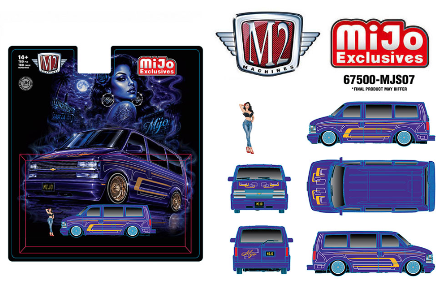 (Preorder) M2 Machines 1:64 Diorama Series 1995 Chevrolet Astro Van Lowriders with Female Figure – Mijo Exclusives
