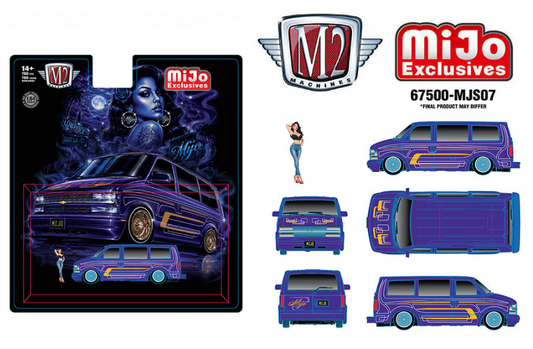 (Preorder) M2 Machines 1:64 Diorama Series 1995 Chevrolet Astro Van Lowriders with Female Figure – Mijo Exclusives