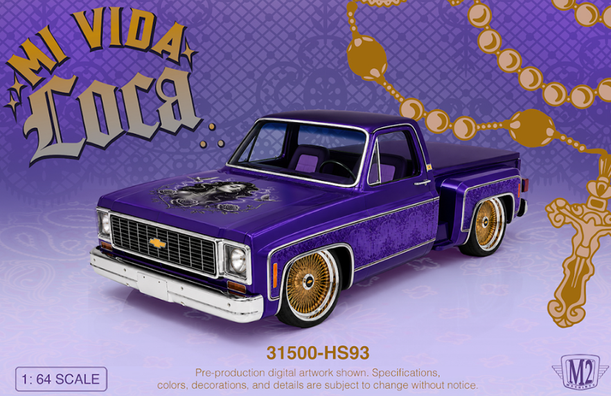 (Preorder) M2 Machines 1:64 1973 Chevrolet Cheyenne 10 Stepside Mi Via Loca – Hobby Exclusive