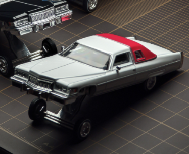 (PRE-ORDER)97M '75 Cadillac w/ adjustable suspension- White
