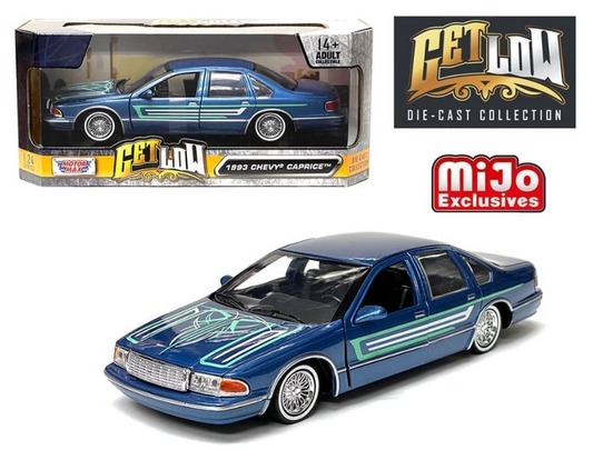 Motor Max 1:24 1993 Chevrolet Caprice – Blue – Lowrider – Get Low