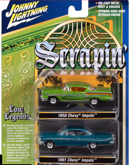 (PRE-ORDER)Johnny Lightning 2026 Release 1 Scrapin' A (2-Pack) 1:64 Scale Diecast