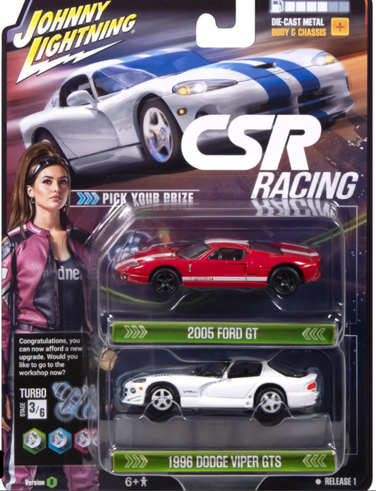 (PRE-ORDER)Johnny Lightning 2026 Release 1 CSR Racing B (2-Pack) 1:64 Scale Diecast