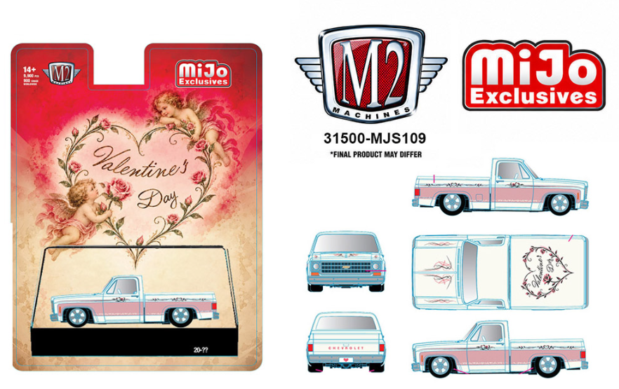 (Preorder) M2 Machines 1:64 1978 Chevrolet C10 Silverado Custom Valentine’s Day Edition – Mijo Exclusives