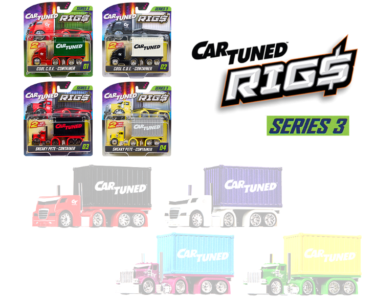 (Preorder) CarTuned 1:64 Container Rigs Series 3 4pc Factory Sealed Case