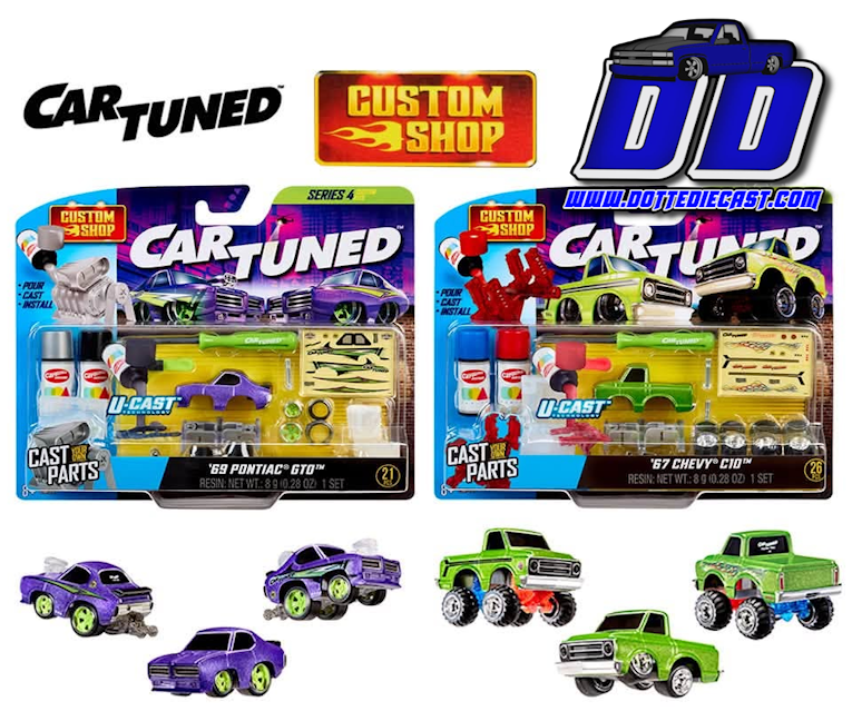 (Preorder) CarTuned 1:64 Custom Shop Castworks Series 4 – '69 Pontiac GTO /'67 Chevrolet C10 Pickup