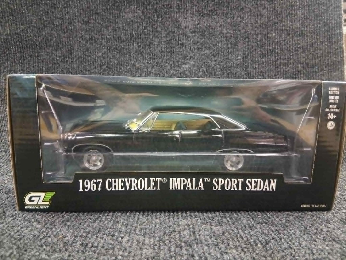 Greenlight- '67 Chevrolet Impala- Black(1/24 Scale)