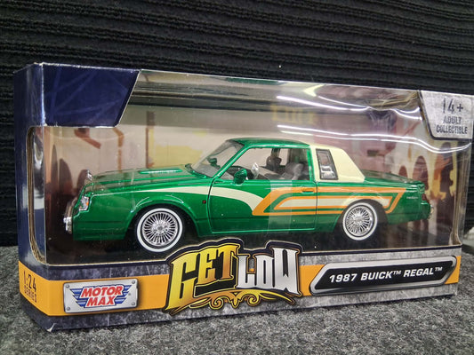 Motor Max- Get Low- '87 Buick Regal- Green(1:24)