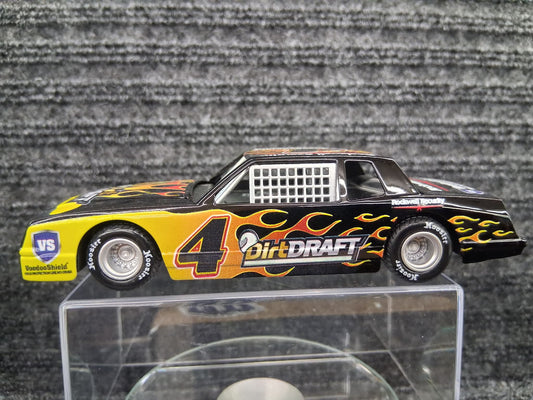 Dirt Track Series- #4 Dirt Stock Car- Black Diecast Pull Back