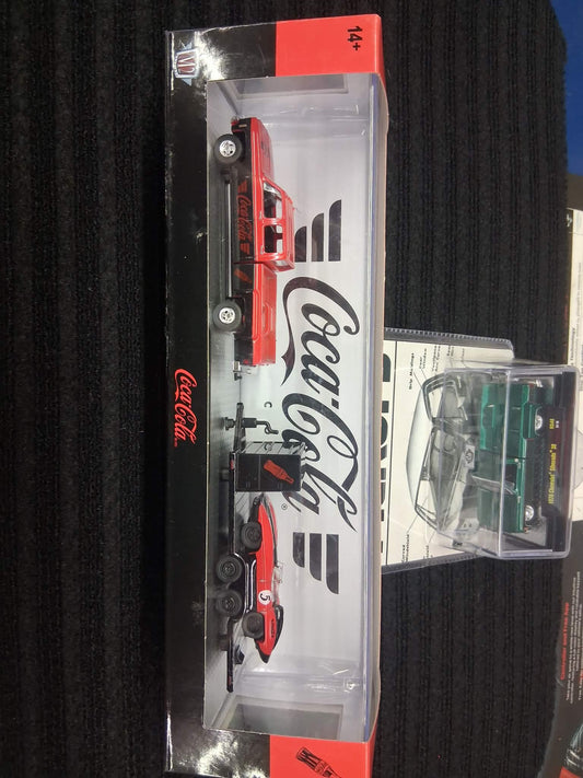 M2 '73 GMC Sierra 3500 w/ '59 Chevy Corvette xp-86(Coca-Cola) set